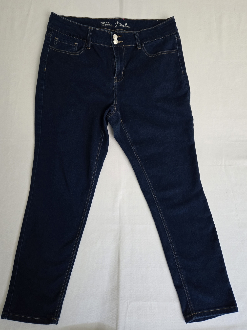 Blue Desire Dark Wash Jeans for Women - Navy,Size 18W
